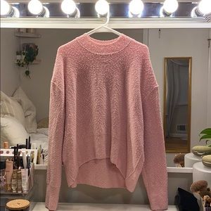 ZARA light pink knit sweater, SIZE M